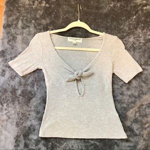 Grey Ribbed Urban Outfitters Top